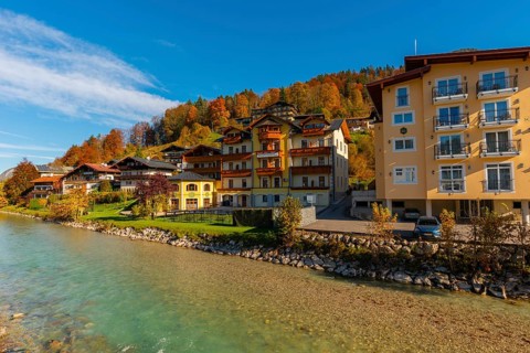 Pensions and hotels on the Berchtesgadener Ache