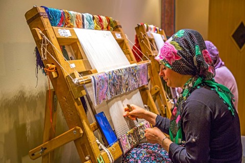 Woman at the loom