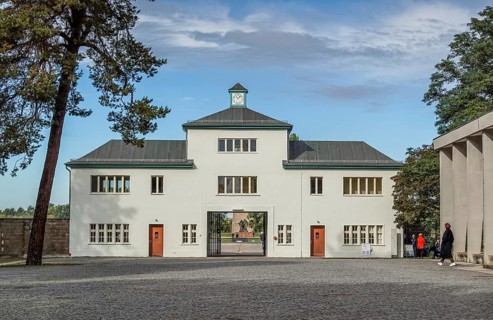 Entrance building to prisoners' camp Tower A