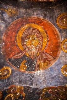 Frescoes in cave church