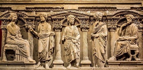 Marble sarcophagus of Aurelia Botiane and Demetria