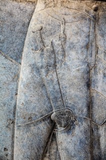 Relief detail of the delegation of nations bringing gifts to Darius on the steps of Apadana Palace