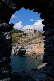Castle ruins Castello Doria in Porto Venere
