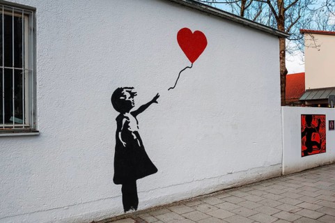 Wall with graffiti