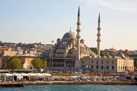 View from Galata Bridge to New Mosque