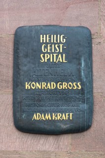 Information board at the former Heilig-Geist-Spital