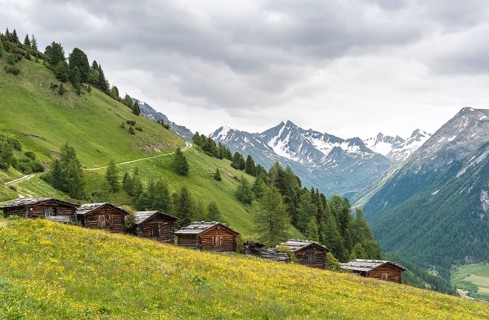 Old wooden huts