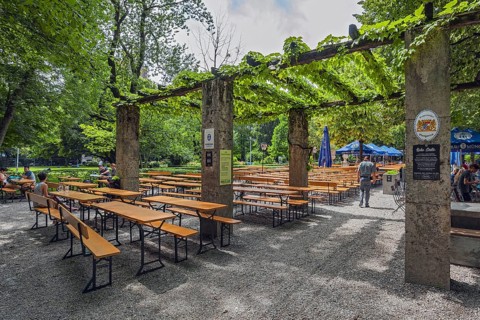 Beer garden at the Park-Cafe