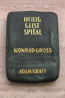 Information board at the former Heilig-Geist-Spital