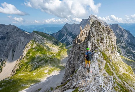Hikers at the Lamsscharte