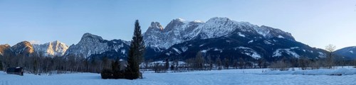Gesaeuse Mountains in the evening light