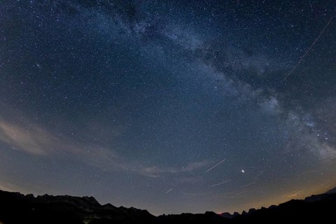 Milky Way on a clear night on the Hochalp