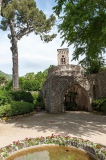 Garden and pointed arch