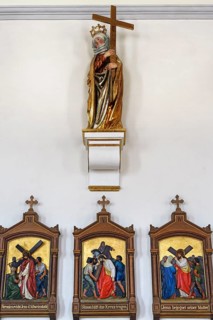 Figure of the Virgin Mary and Stations of the Cross