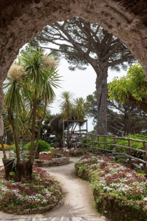 Garden and pointed arch