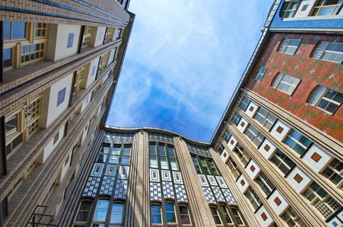 Colourful facades in one of the Hackesche Hoefe