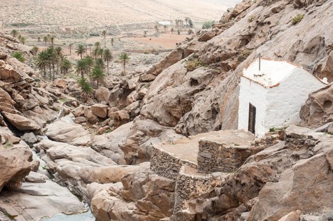Chapel Ermita de Nuestra Senora de la Pena in the valley Barranco de las Penitas