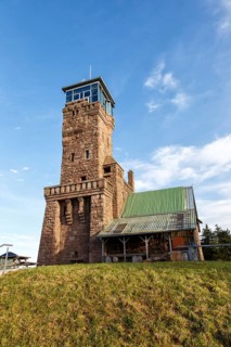 Hornisgrinde tower Tower on the top of the Hornisgrinde mountain in the Black Forest in autumn in Seebach
