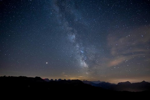 Milky Way on a clear night on the Hochalp