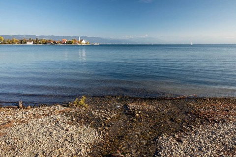 View from the painter's corner to the church of St. George and Pfaender