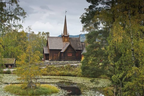 Stave Church at Mahaugen Open Air Museum