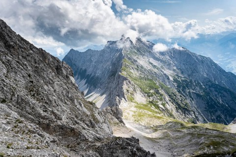 View from the via ferrata to Lamsenspitze