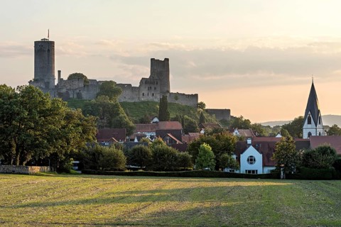 Ruins of the medieval Stauferburg Muenzenberg