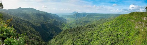 Panorama view Black River Gorges National Park