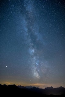 Milky Way on a clear night on the Hochalp
