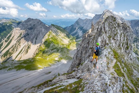 Hikers at the Lamsscharte