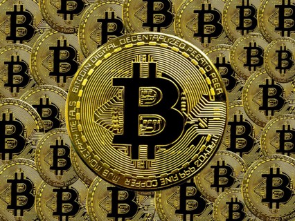 Bitcoin BTC crypto currency gold coins abstract texture
