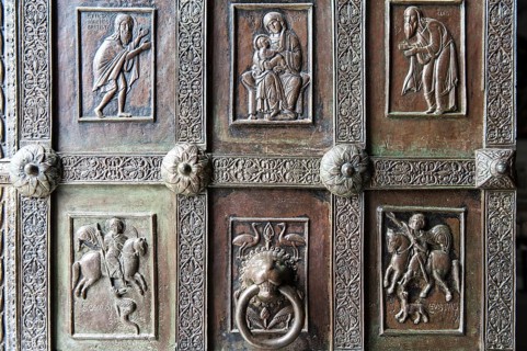 Byzantine portal cast in bronze