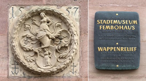 Coat of arms of the 1557 Liberation of the Clarner family with information panel