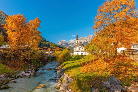 Ramsauer Au with St. Sebastian Parish Church