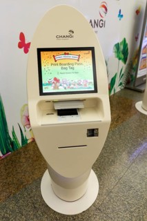 Check-in machine at Singapore Changi Airport in Singapore