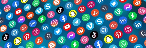 Logo of social media icons social network Facebook