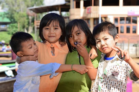Children at Inle Lake