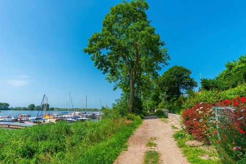 Sport boat harbour on the Treene