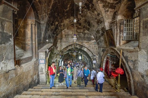 Stairs to the crypt of Mary's tomb