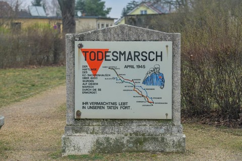 Memorial plaque Death March