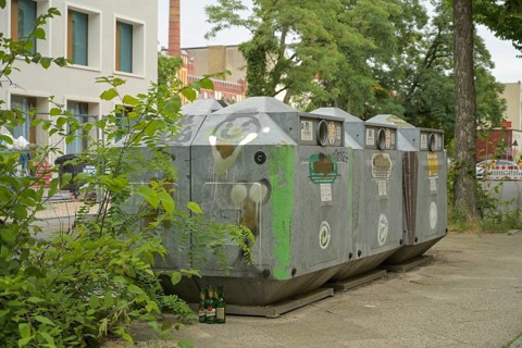 Waste glass bins