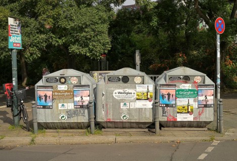Waste glass bins