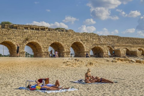 Aquaeduct on the beach