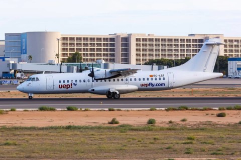 An ATR 72-200 aircraft of Uep! Fly with the registration EC-LST at the airport in Palma de Majorca