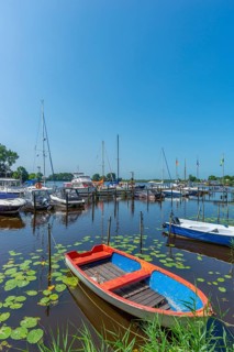 Sport boat harbour on the Treene
