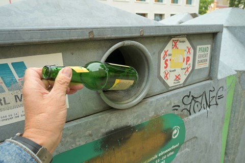 Waste glass bins