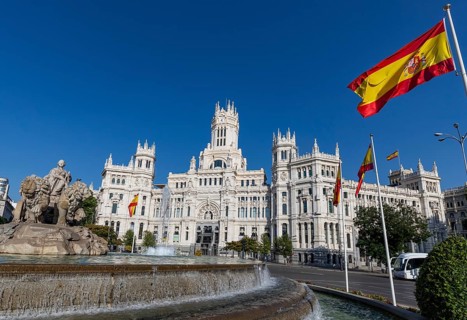 Plaza de Cibeles with Cibeles Fountain and Palacio de Cibeles