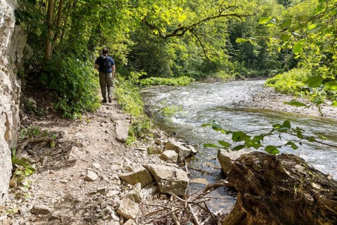 Hikers on the Wutach
