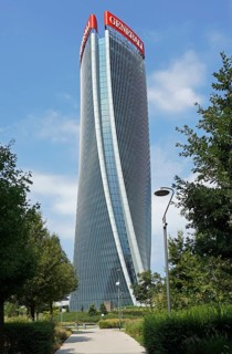 Generali Tower or Torre Generali or Lo Storto by architect Zaha Hadid