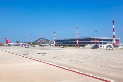 Terminal of the airport in Zakynthos